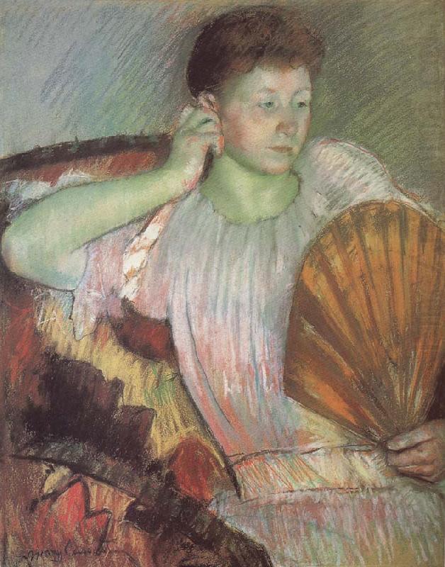 Mary Cassatt The woman taking the fan china oil painting image